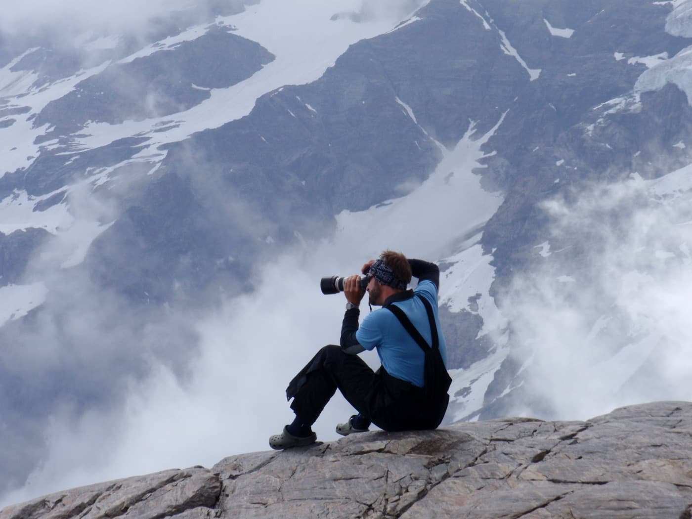 Öjvind fotograferar i de italienska Alperna, Gressoney