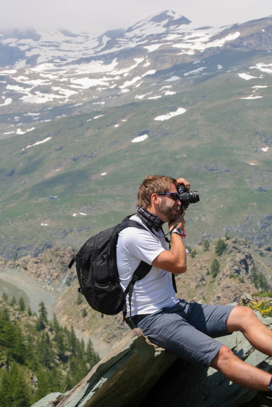 Öjvind fotograferar i de italienska Alperna, Gressoney