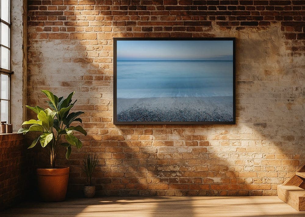 Tranquil Horizon: A Seascape on a Cold Winter Morning, Gotland