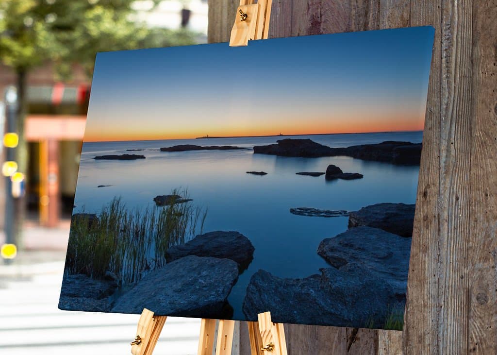 Östergarnsholm from Kuppen, Herrvik, at Sunrise, Gotland, Östergarnslandet